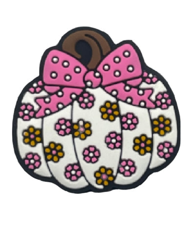 Wholesale 10pcs 2D Flower Pumpkin Silicone Beads DIY Beads